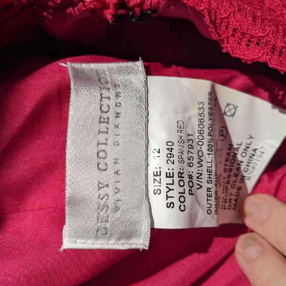 Dessy Bridesmaid Dress Marquis Lace Style 2940 - Picture 8 of 8